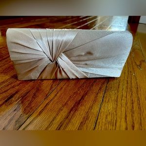 Gold champagne clutch purse with optional chain Perfect for Prom or Wedding